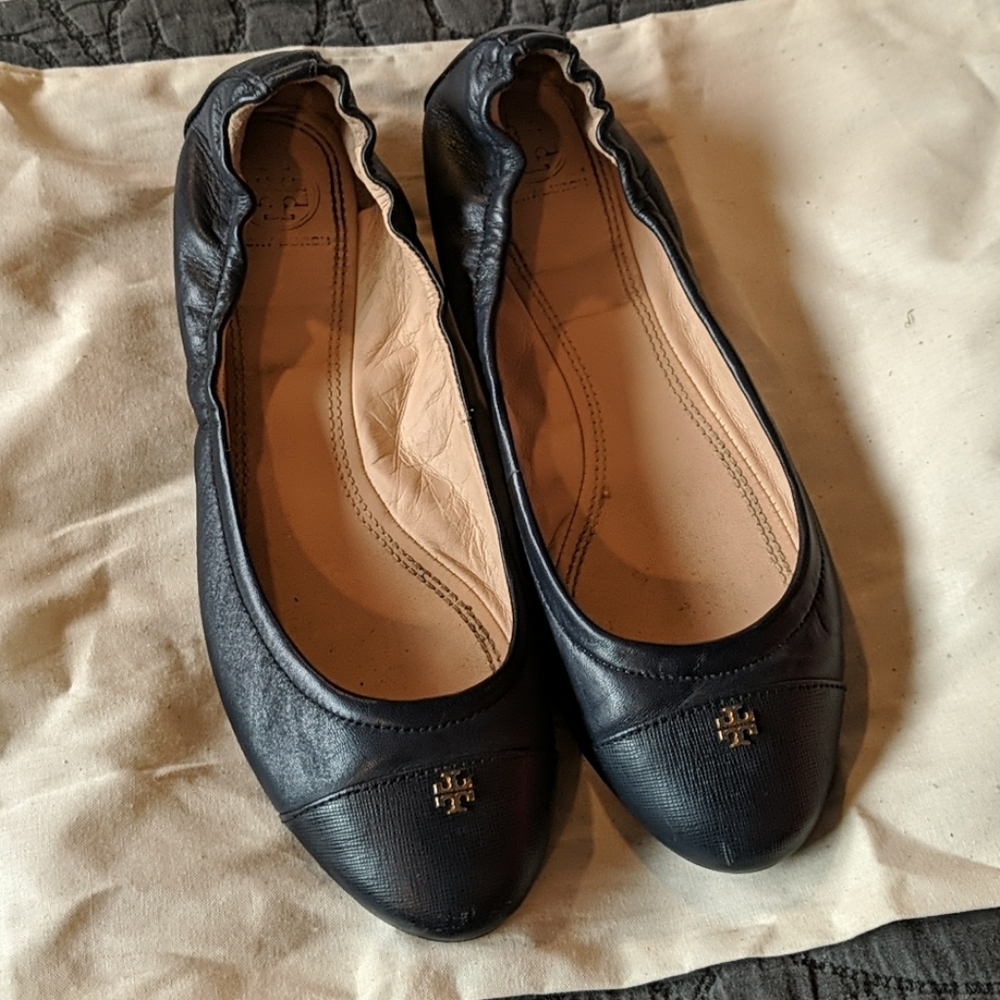JUST REDUCED! Navy Tory Burch York Ballet Flats